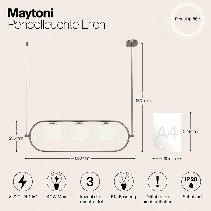 Светильник Maytoni MOD221PL-03N
