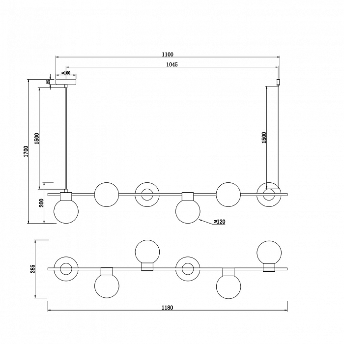 Светильник Freya FR5232PL-06B