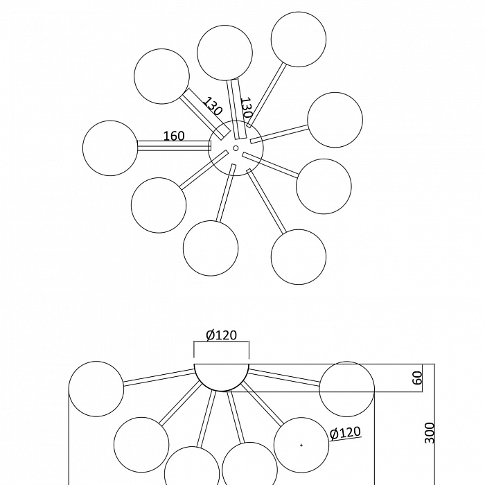 Светильник Freya FR5120CL-09G
