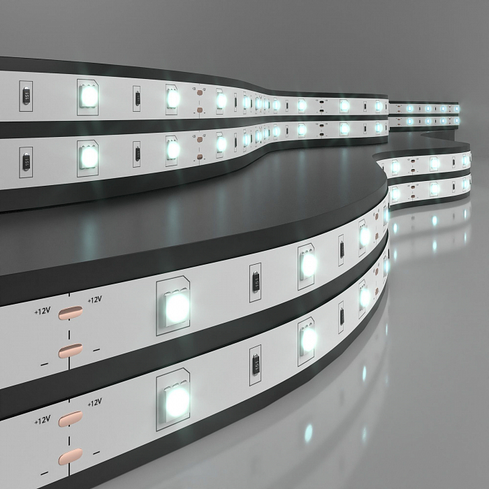 Светодиодная лента Elektrostandard Лента светодиодная 12V 7,2W 30Led 5050 IP20 холодный белый, 5м
