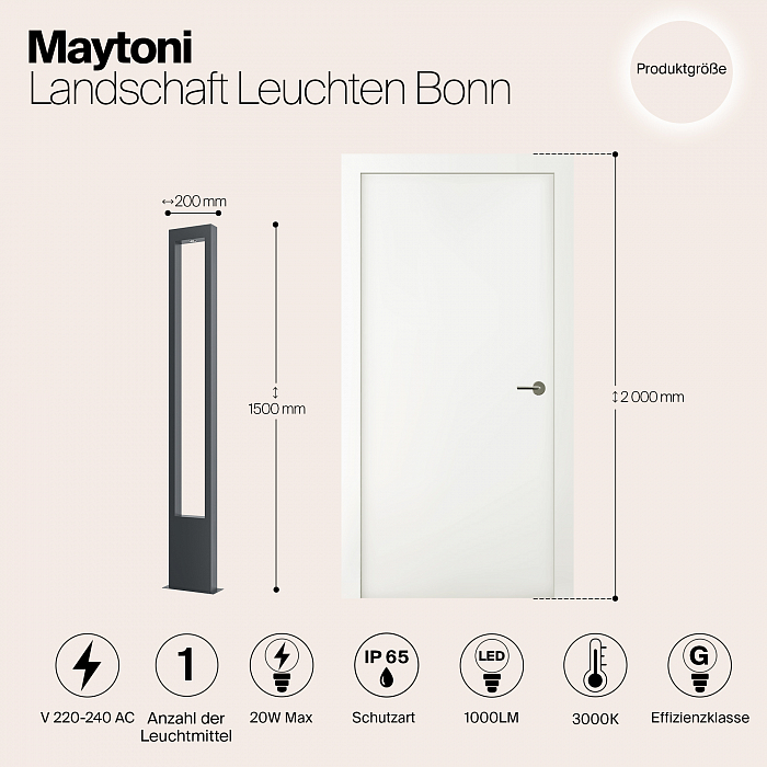 Уличный светильник Outdoor O425FL-L20GF