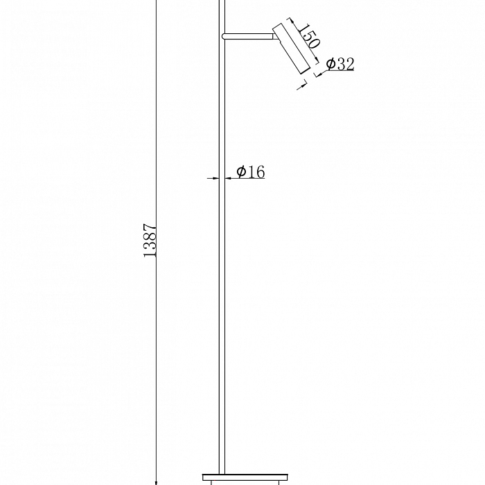 Торшер Maytoni Z010FL-L8B3K