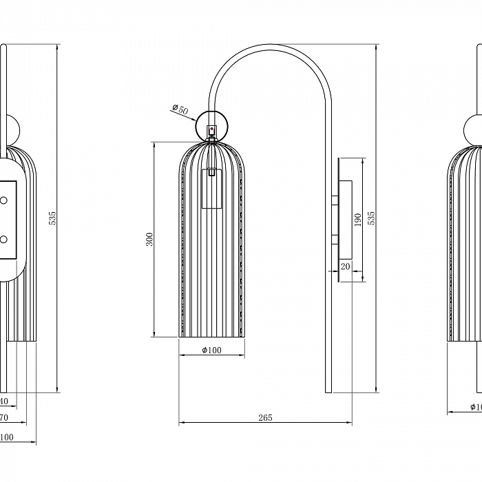 Бра Maytoni MOD302WL-01W