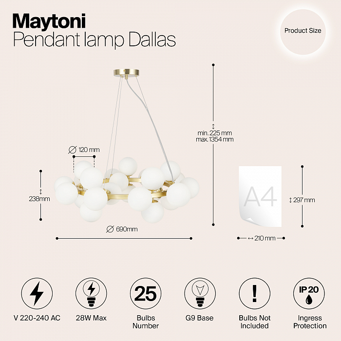 Светильник Maytoni MOD545PL-25BS