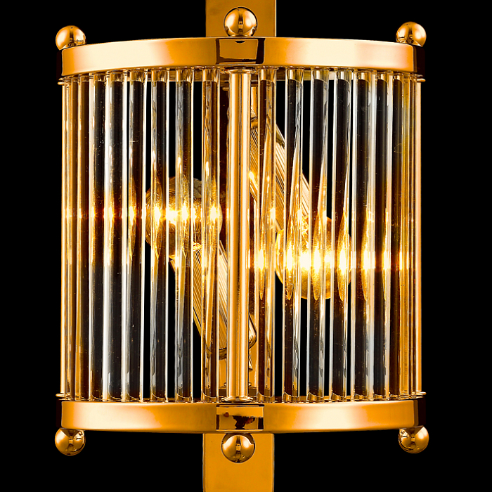 Бра Crystal Lux TADEO AP2 GOLD/TRANSPARENTE