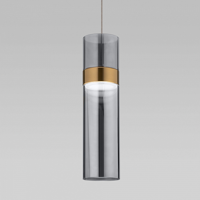 Люстра Eurosvet 50244/1 LED латунь/дымчатый