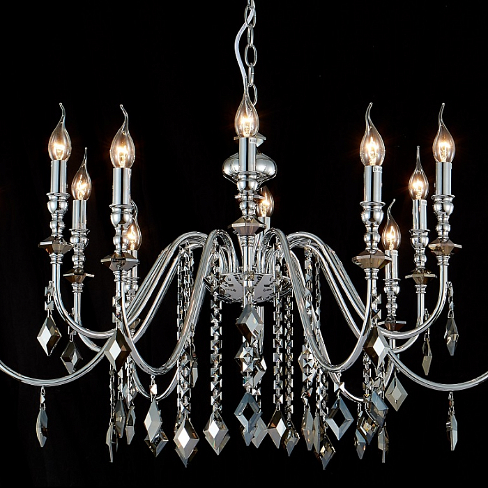 Люстра Crystal Lux MERCEDES SP6+6 CHROME/SMOKE