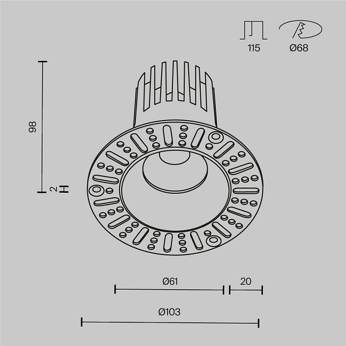 Technical DL121-15W-3K-TRS-W