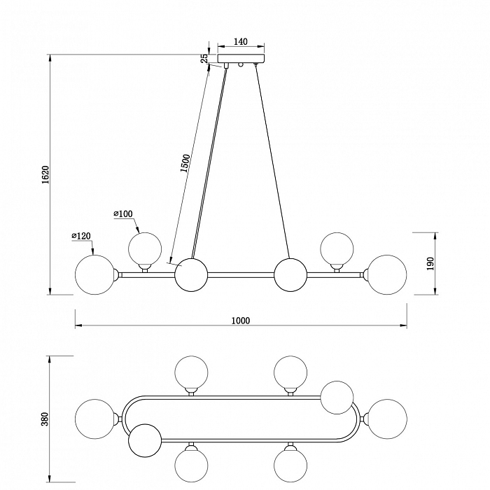 Светильник Freya FR5222PL-08B
