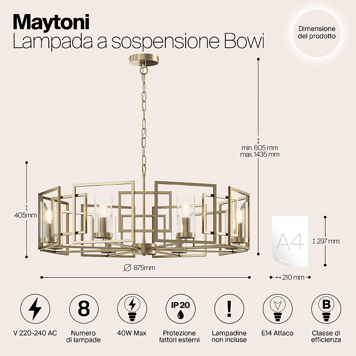 Светильник Maytoni H009PL-08G
