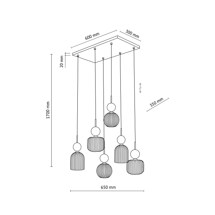 TK Lighting 11044 Sophia Cognac